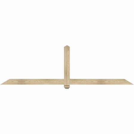 Ekena Millwork Eugene Rough Sawn Timber Gable Bracket, Douglas Fir, 96"W x 28"H x 4"D x 4"F, 7/12 Pitch GBW096X28X0404EUG00RDF